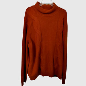 Women's Orange Turtleneck Sweater